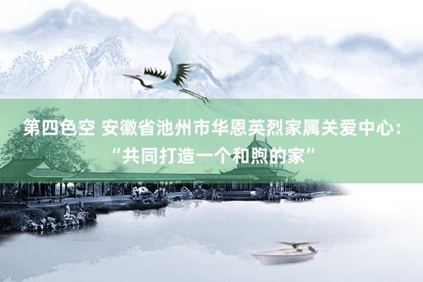 第四色空 安徽省池州市华恩英烈家属关爱中心：“共同打造一个和煦的家”