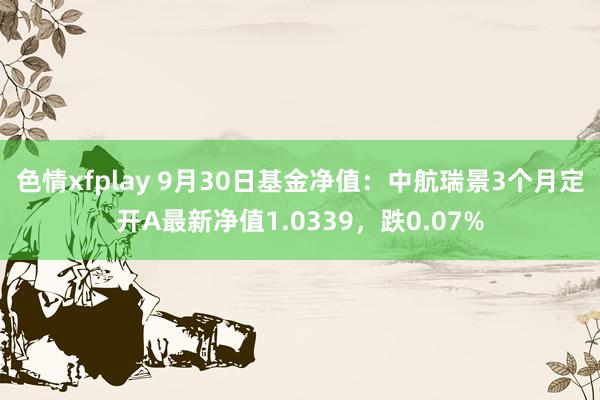 色情xfplay 9月30日基金净值：中航瑞景3个月定开A最新净值1.0339，跌0.07%