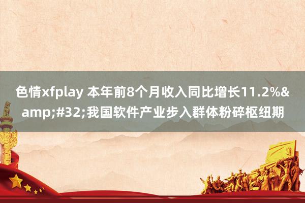 色情xfplay 本年前8个月收入同比增长11.2%&#32;我国软件产业步入群体粉碎枢纽期