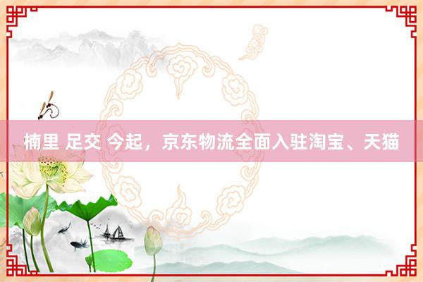 楠里 足交 今起，京东物流全面入驻淘宝、天猫