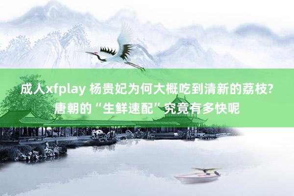 成人xfplay 杨贵妃为何大概吃到清新的荔枝?唐朝的“生鲜速配”究竟有多快呢