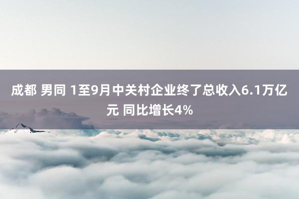 成都 男同 1至9月中关村企业终了总收入6.1万亿元 同比增长4%