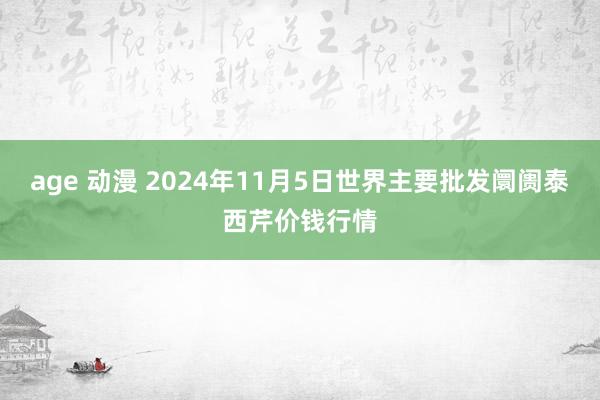 age 动漫 2024年11月5日世界主要批发阛阓泰西芹价钱行情