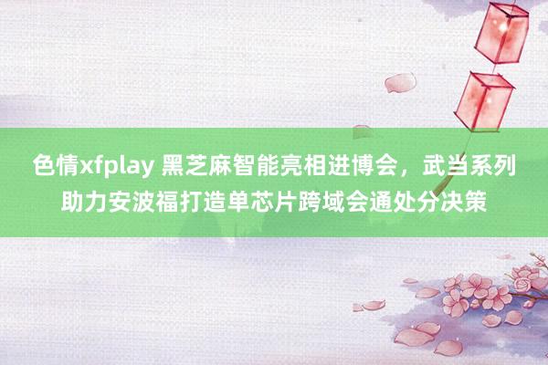 色情xfplay 黑芝麻智能亮相进博会，武当系列助力安波福打造单芯片跨域会通处分决策