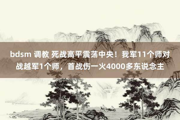 bdsm 调教 死战高平震荡中央！我军11个师对战越军1个师，首战伤一火4000多东说念主