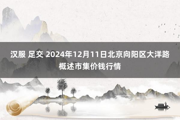 汉服 足交 2024年12月11日北京向阳区大洋路概述市集价钱行情