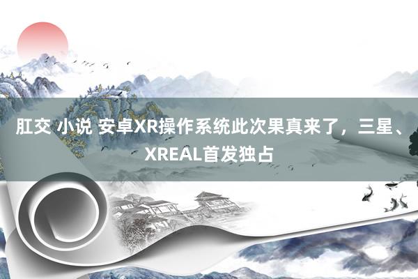 肛交 小说 安卓XR操作系统此次果真来了，三星、XREAL首发独占