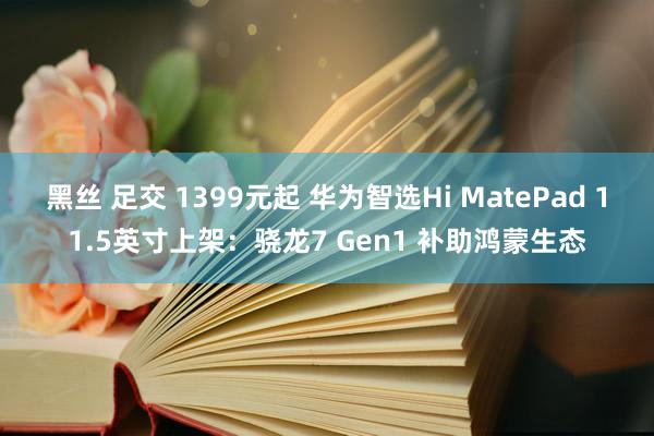 黑丝 足交 1399元起 华为智选Hi MatePad 11.5英寸上架：骁龙7 Gen1 补助鸿蒙生态