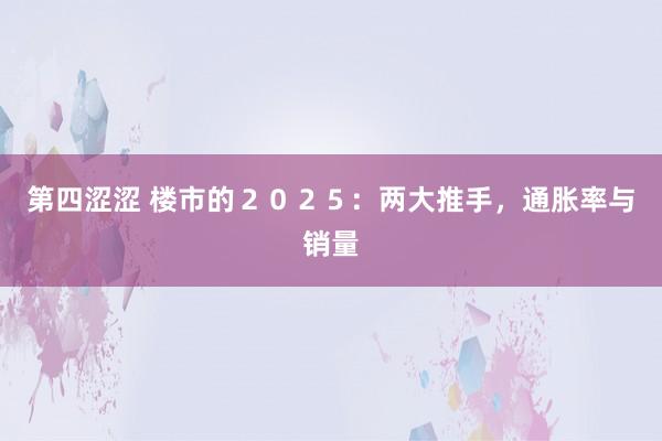 第四涩涩 楼市的２０２５：两大推手，通胀率与销量