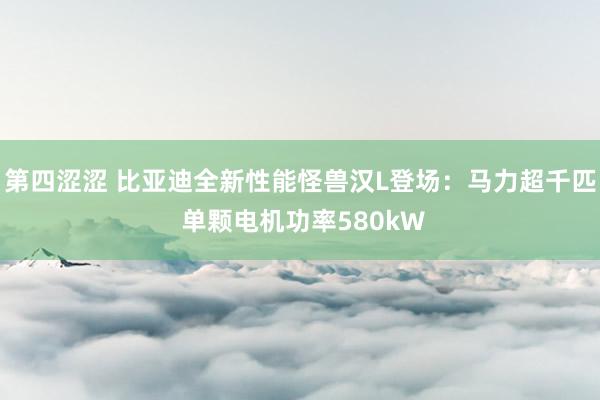 第四涩涩 比亚迪全新性能怪兽汉L登场：马力超千匹 单颗电机功率580kW