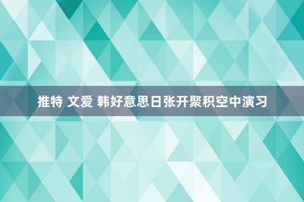 推特 文爱 韩好意思日张开聚积空中演习